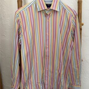 Multicolor Striped Men's Casual Shirt